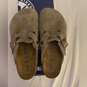 Birkenstock Boston Suede Leather Clogs